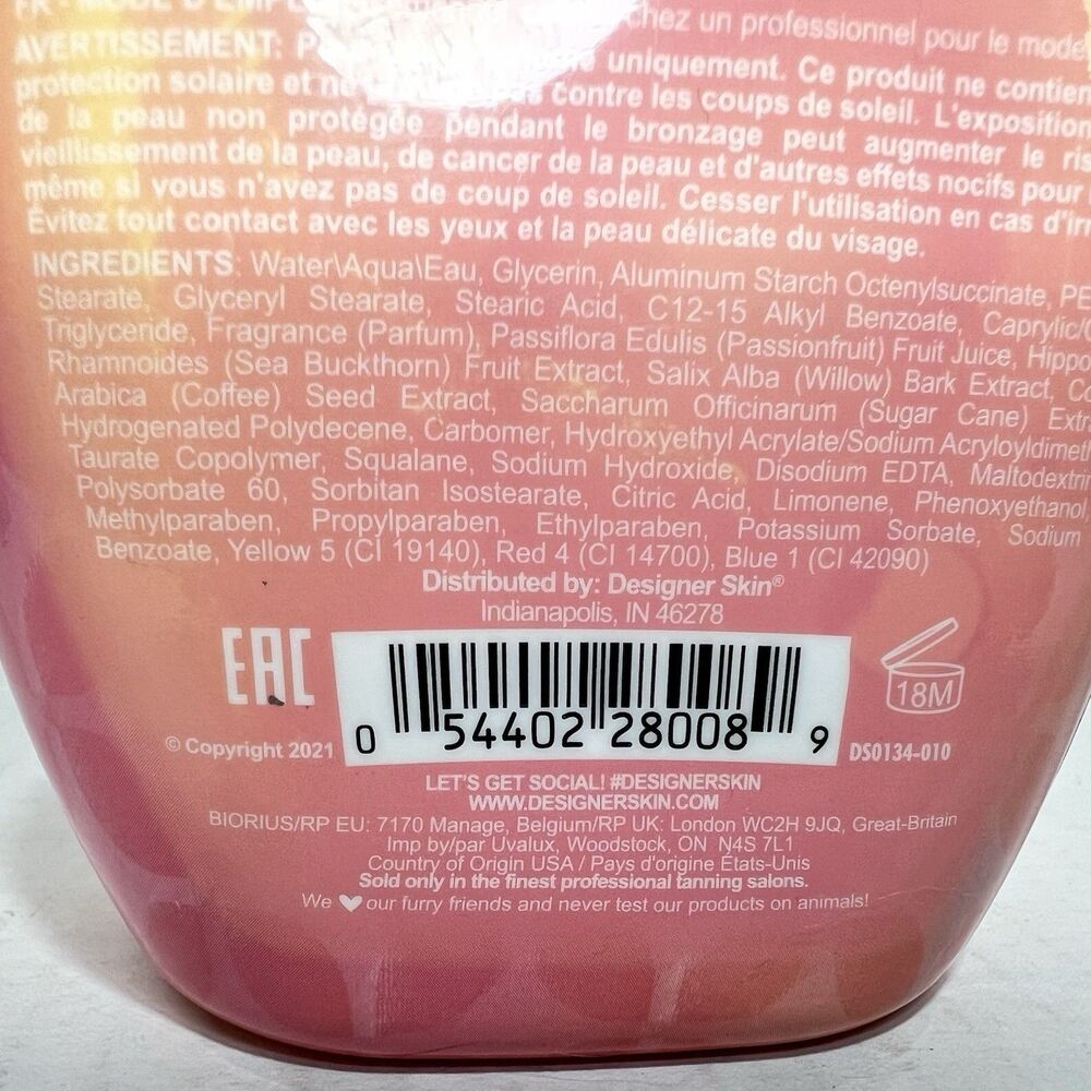 Designer Skin NO APOLOGIES Tan Extending Shave Lotion Firming Blend 8.5oz Pump - Picture 4 of 6